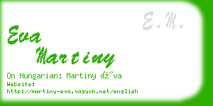 eva martiny business card